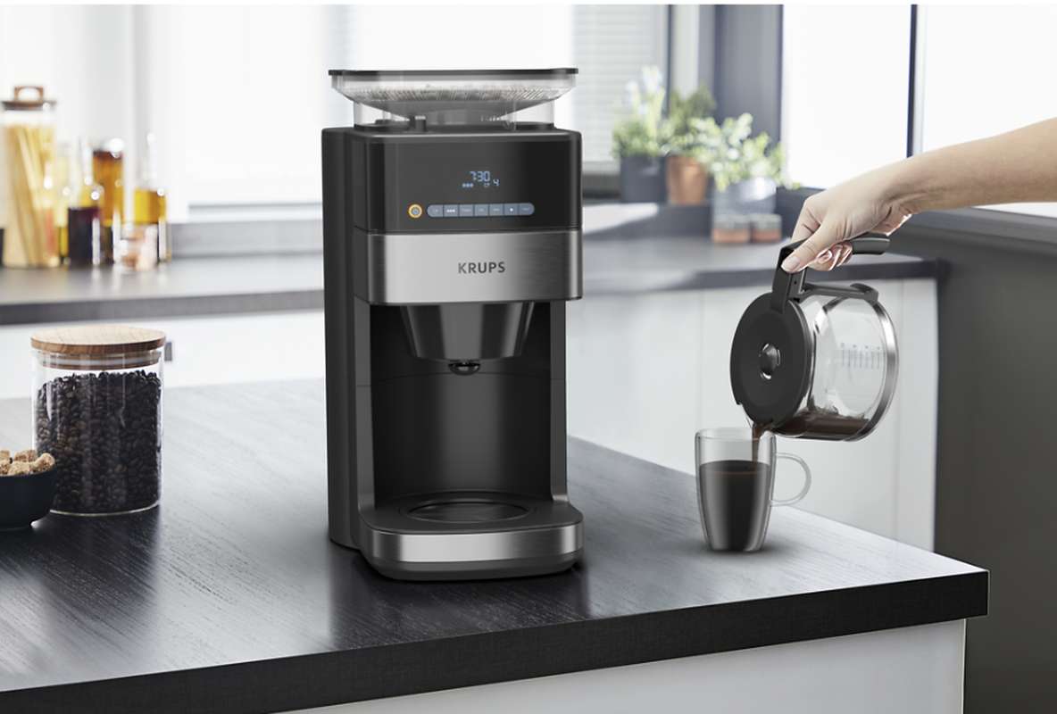Cafetière filtre programmable avec broyeur Grind Aroma, Krups La Belle Vie Courses en Ligne