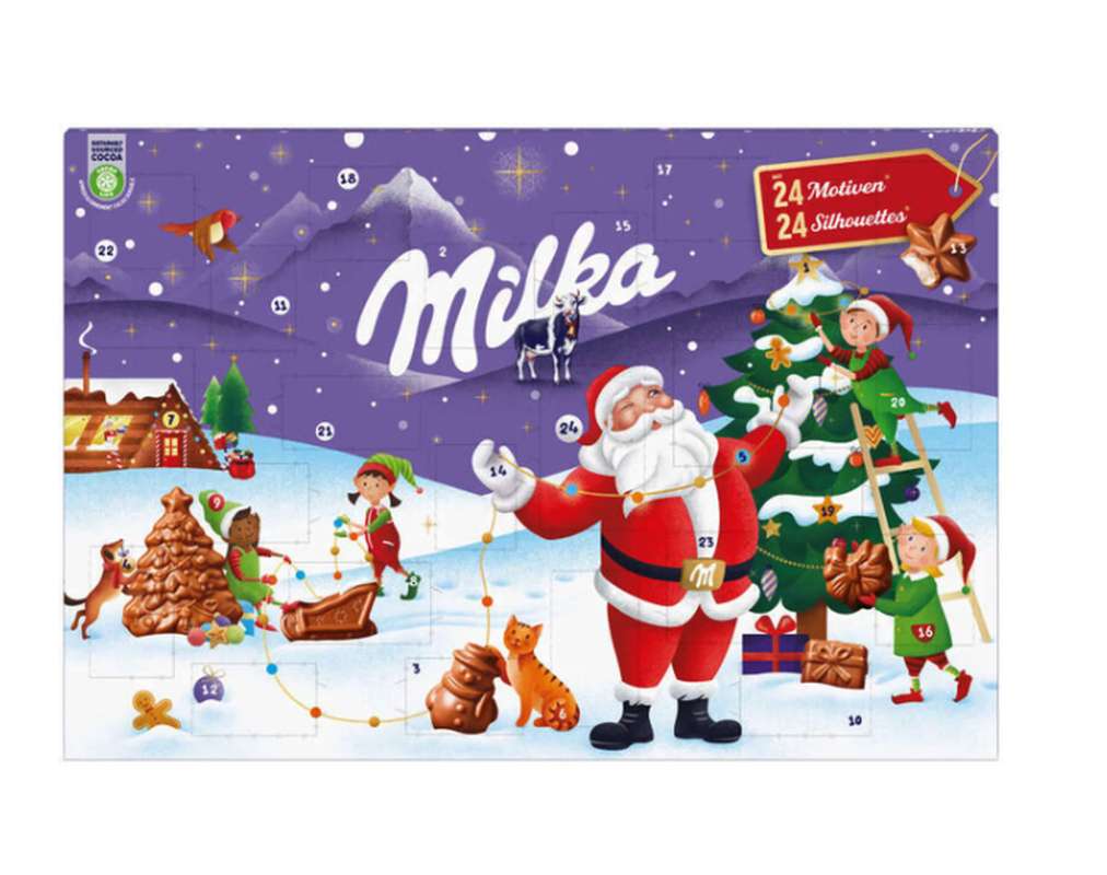 Calendrier de l'Avent chocolats au lait, Milka (200 g)