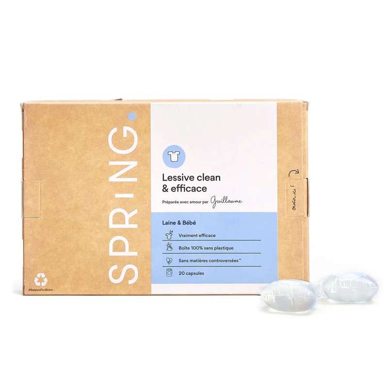 Capsules lessive 0% parfum, Spring (X 20)