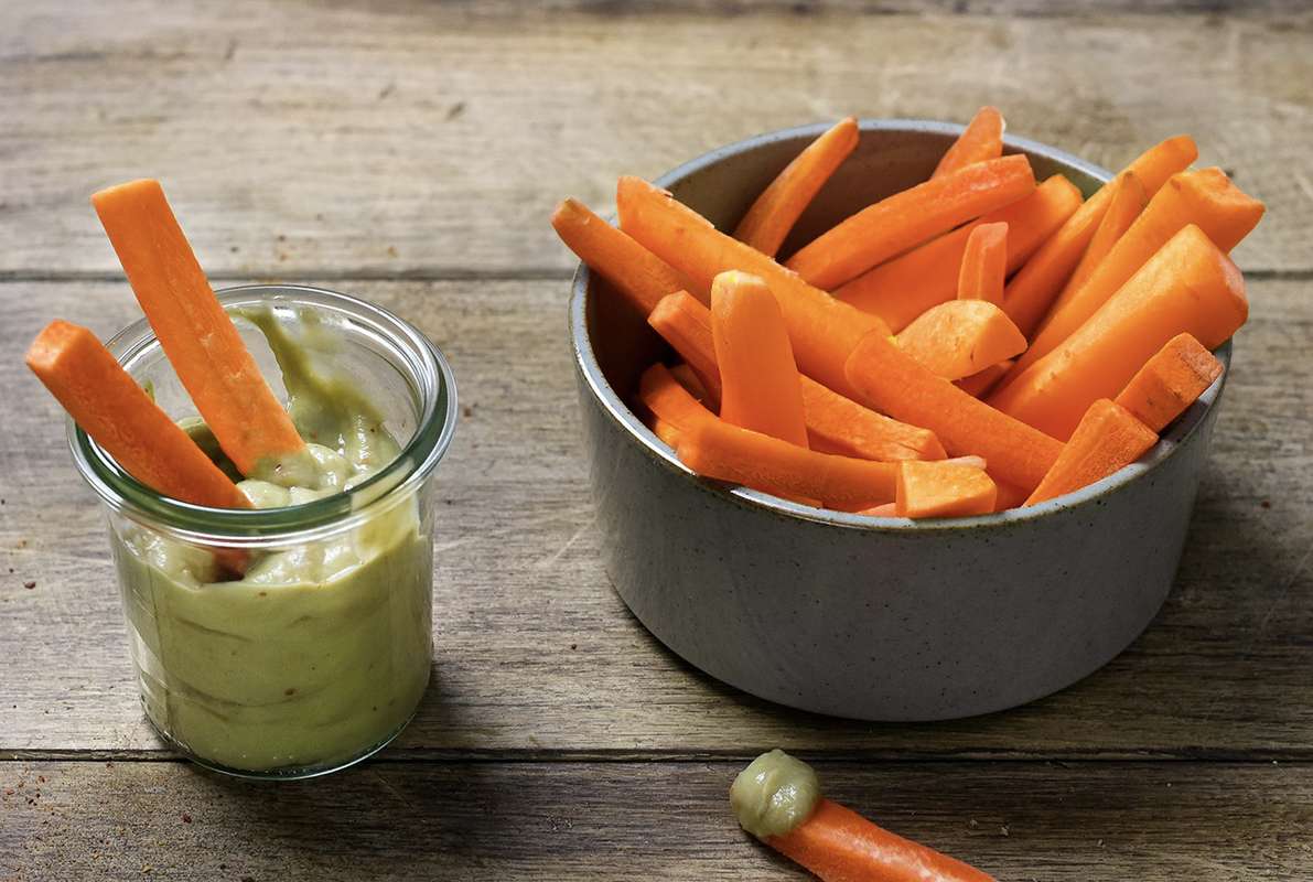Carottes à croquer & guacamole, Frichti (210g)