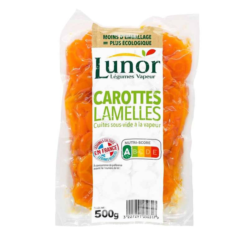 Carottes en rondelles, Lunor (500 g)