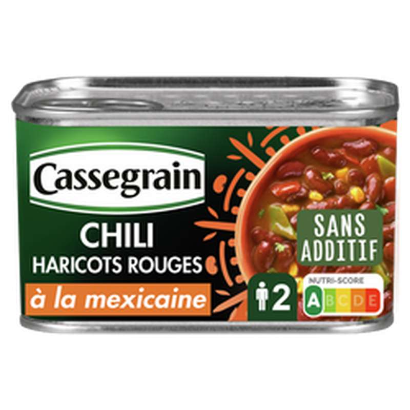 Chili de haricots rouges à la Mexicaine, Cassegrain  (430 g)