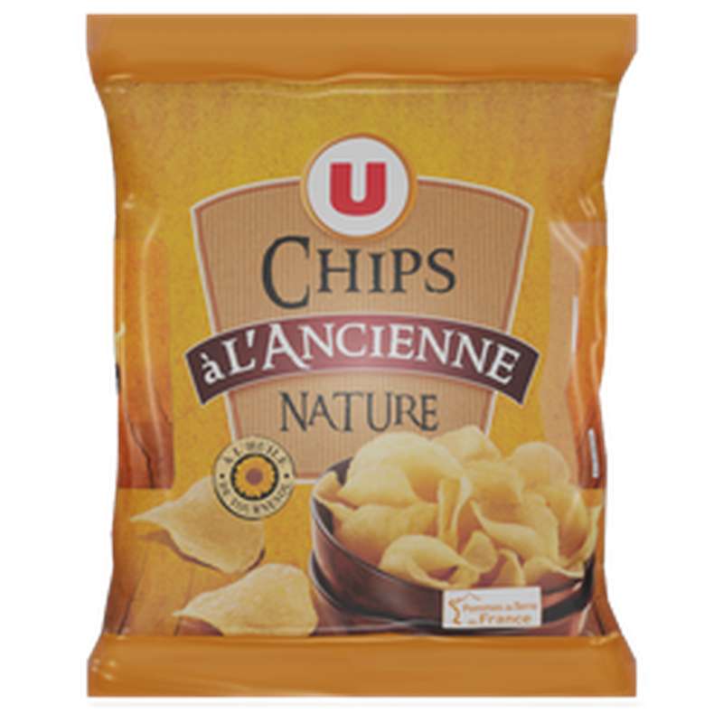 Chips à l'ancienne nature, U (6 x 30 g) Frichti market Goodfood for