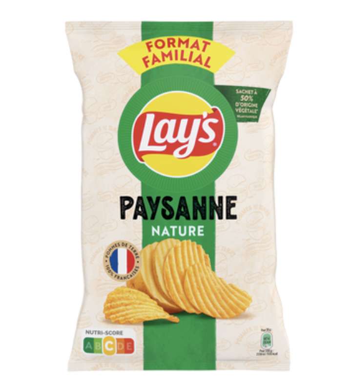 Chips paysannes nature, Lay's (295 g, format familial)