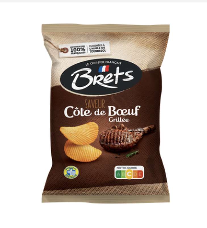 Chips saveur côte de boeuf grillée, Brets  (125 g)