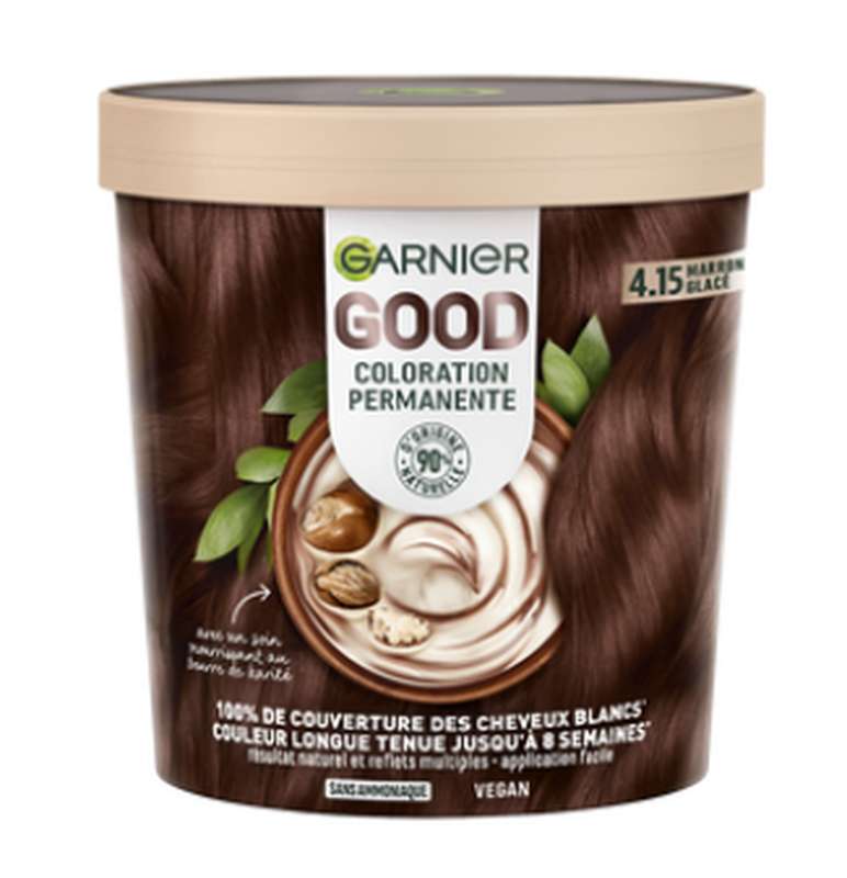 Coloration oxydation kit ombre 4.15 iced chestnut brown GOOD, Garnier