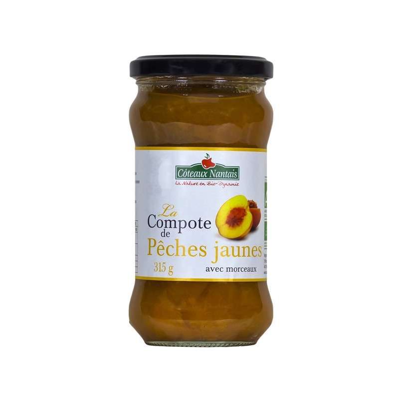 Compote pêche jaune BIO, Coteaux Nantais (315 g) La Belle Vie