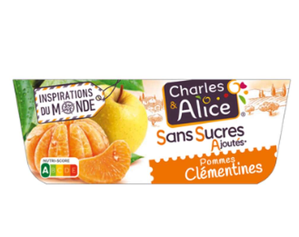 Compotes Sans Sucres Ajout s Pomme Cl mentine Charles Et Alice 4 X 97 