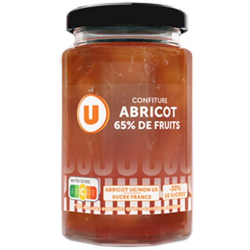 Confiture abricot 65 de fruits, U (300 g) La Belle Vie Courses en