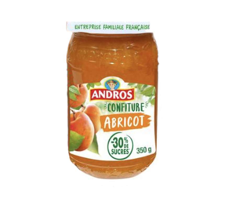 Confiture allégée abricots, Andros (350 g)