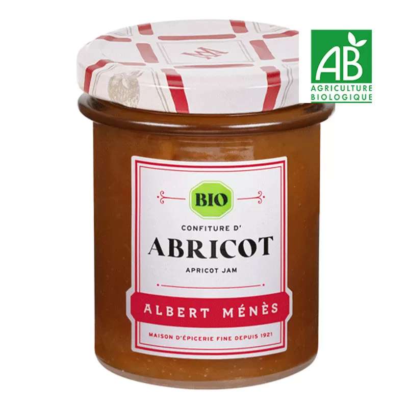 Confiture Extra d'Abricot BIO, Albert Ménès (230 g)
