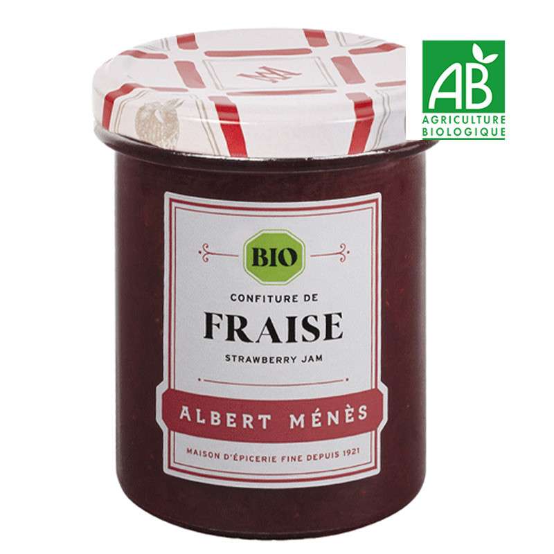 Confiture Extra de Fraise BIO, Albert Ménès (230 g)