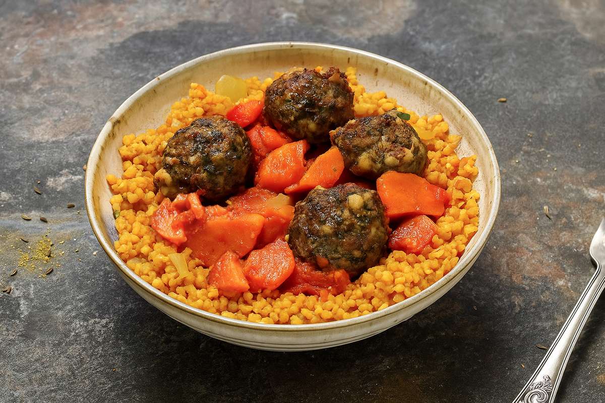 Boulghour parfumé & boulettes kefta, Frichti (380 g), [Contenant réutilisable]