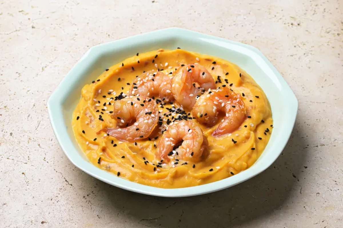 Crevettes & mousseline de patates douces, Frichti (353 g), [Contenant réutilisable]