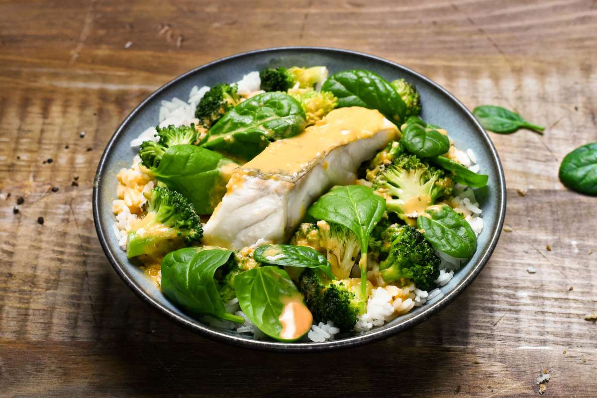 Curry de cabillaud & riz thaï, Frichti (400 g), [Contenant réutilisable]