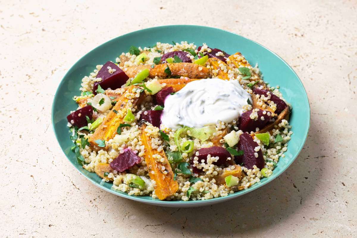 Salade de carottes rôties, betteraves & quinoa, Frichti (350 g), [Contenant réutilisable]