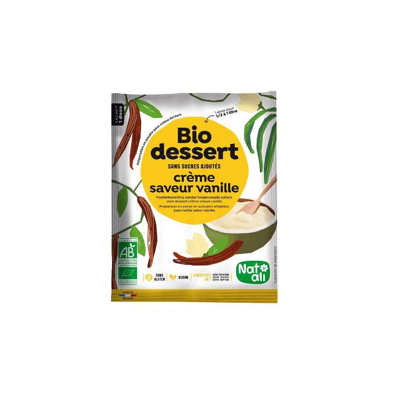 Biocrème vanille en sachet BIO, Natali (45 g)