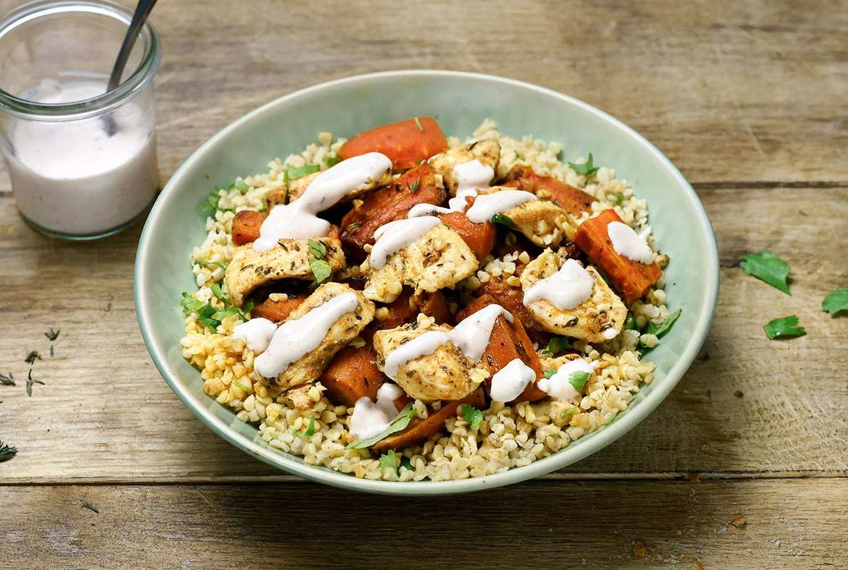 Bowl de carottes fondantes & poulet cajun, Frichti (400 g), [Contenant réutilisable]