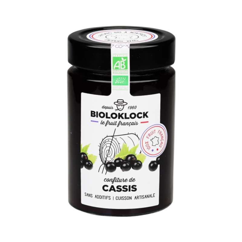 Confiture cassis BIO, Biolo'klock (230 g)