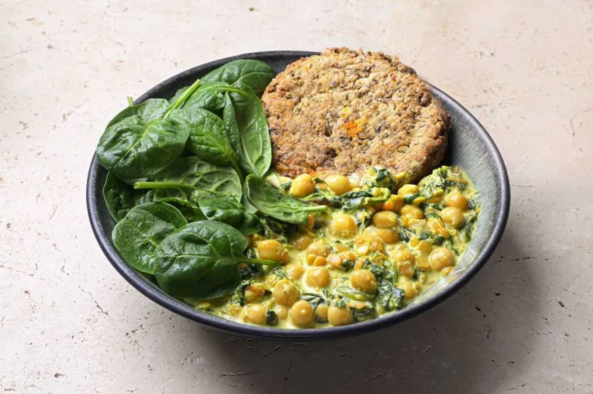 Dhal de lentilles corail & galette vegan, Frichti (340 g), [Contenant réutilisable]