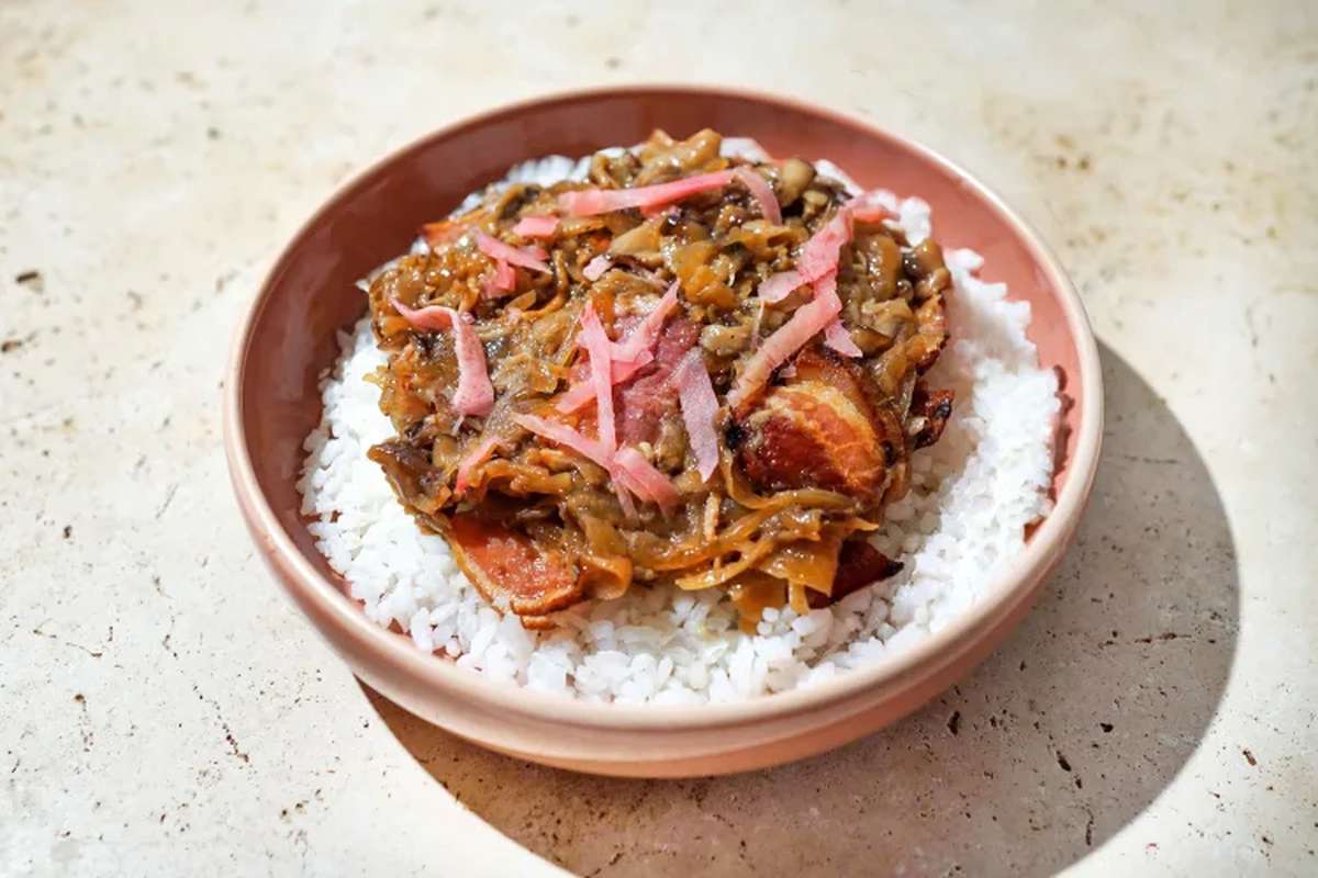 Donburi de porc caramélisé & shiitakés, Frichti (383 g), [Contenant réutilisable]