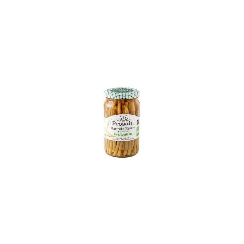 Haricots beurre extra fins cueillis et rangés à la main BIO, Prosain (180 g)