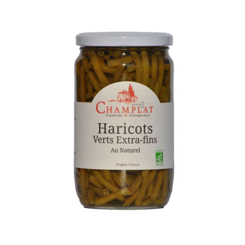 Haricots verts extra fins au naturel BIO, Champlat (345 g)