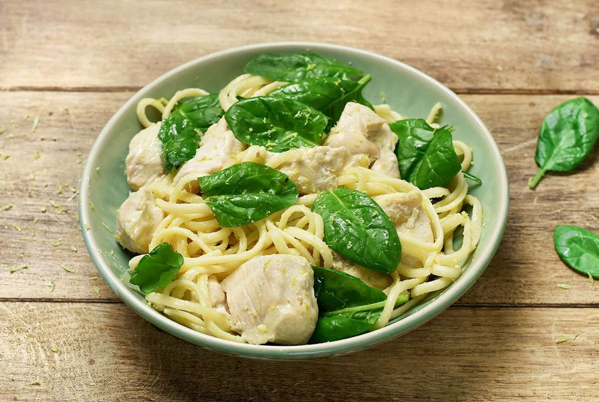 Linguine al limone & poulet, Frichti (410 g), [Contenant réutilisable]