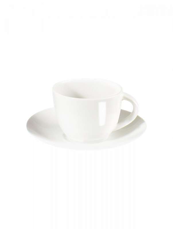 Lot De 6 Tasses à Expresso Doppio Italia – 180 Ml, Porcelaine Blanche, Diamètre 8,5 Cm, Lave-vaisselle