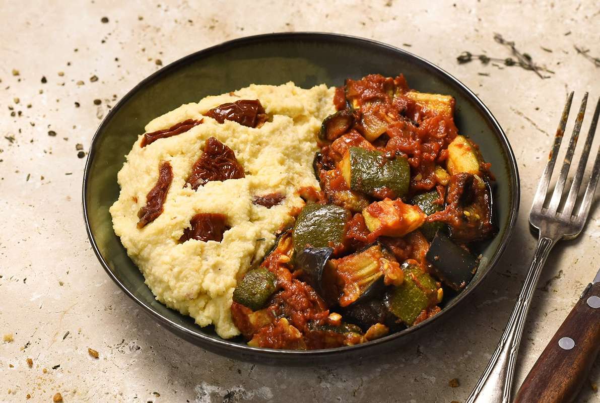 Polenta aux tomates séchées & ratatouille, Frichti (400 g), [Contenant réutilisable]