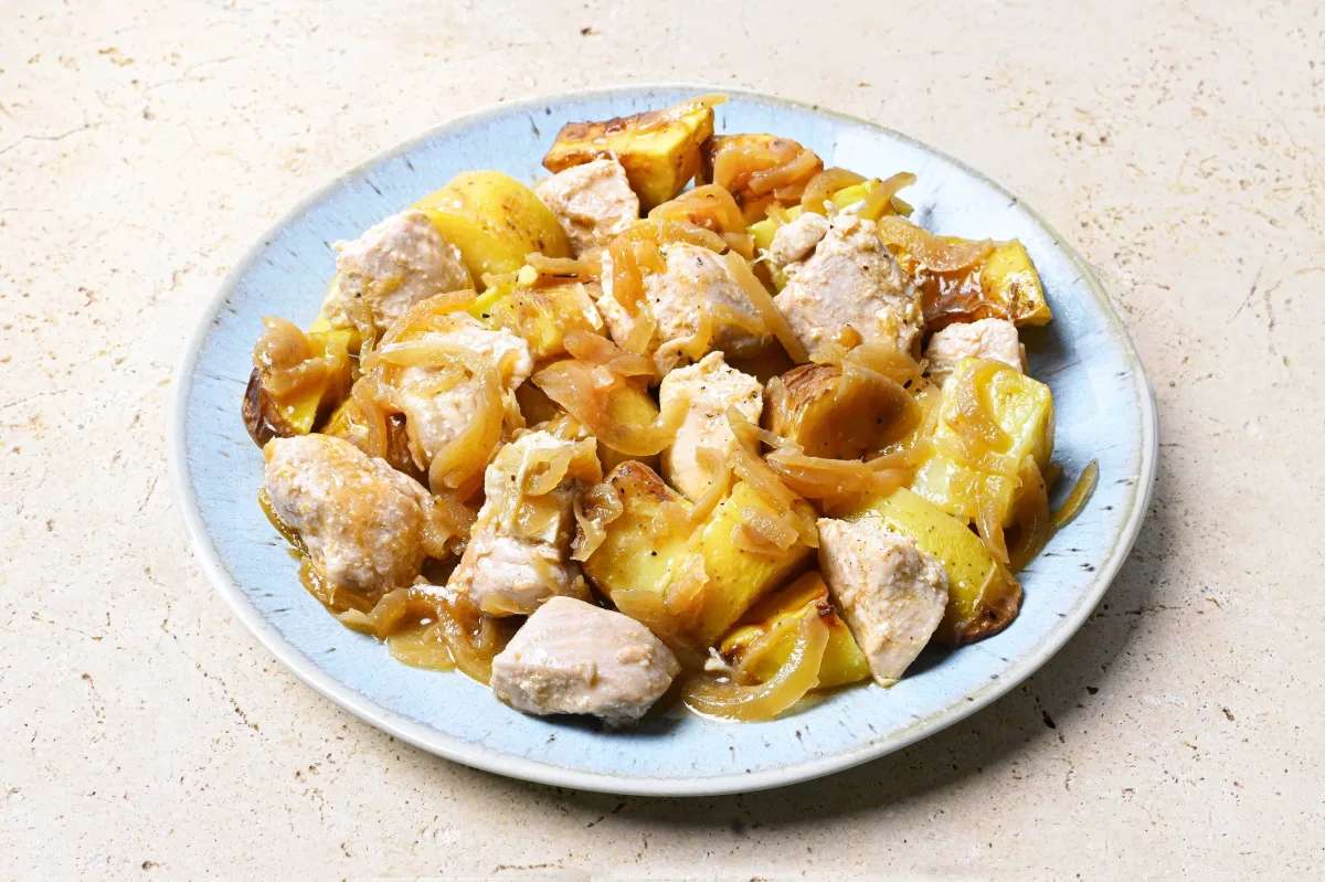 Poulet au cidre & pommes de terre au sel de Guérande, Frichti (400 g), [Contenant réutilisable]