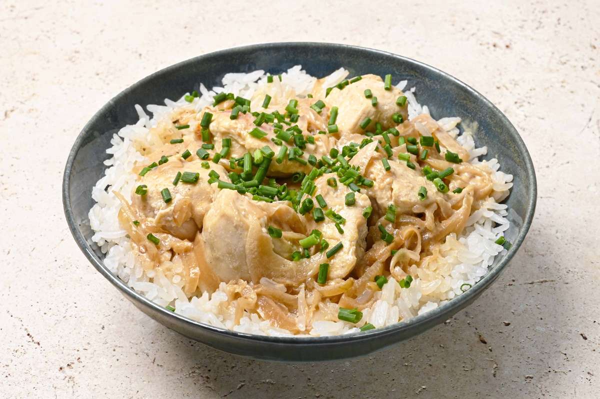 Poulet tikka, riz épicé & butternut, Frichti (385 g), [Contenant réutilisable]