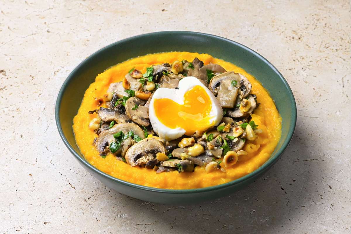 Purée hivernale de courges & oeuf mollet, Frichti (360 g), [Contenant réutilisable]