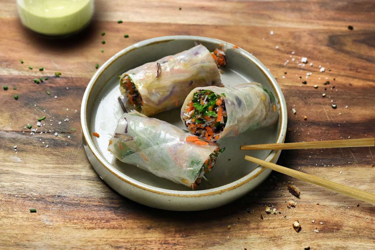 Rouleaux veggie sauce cacahuète, Frichti (150 g), [Contenant réutilisable]