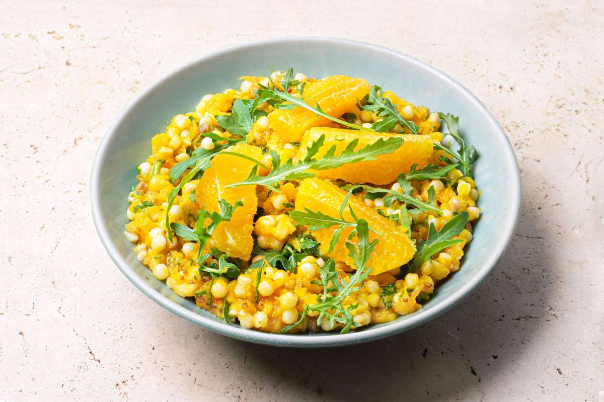 Salade de frégola au butternut & suprêmes d'oranges, Frichti (410 g), [Contenant réutilisable]