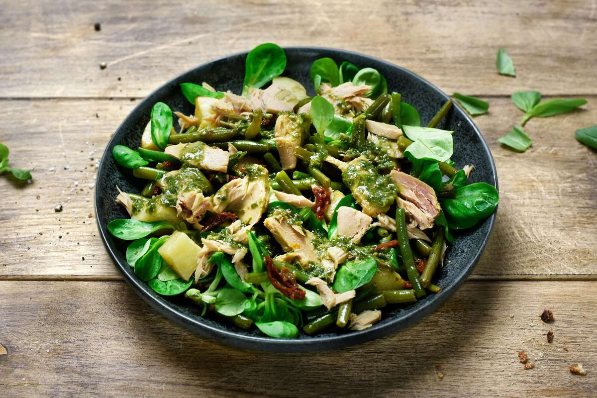 Salade de thon, pommes de terre & haricots frais, Frichti (305 g), [Contenant réutilisable]