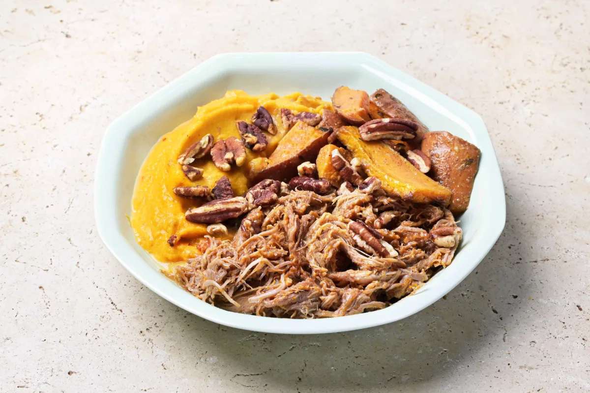 Sweety pulled pork, Frichti (350 g), [Contenant réutilisable]