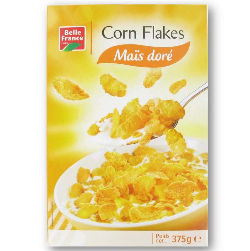 Corn Flakes pétales de maïs, Belle France (375 g) La belle vie