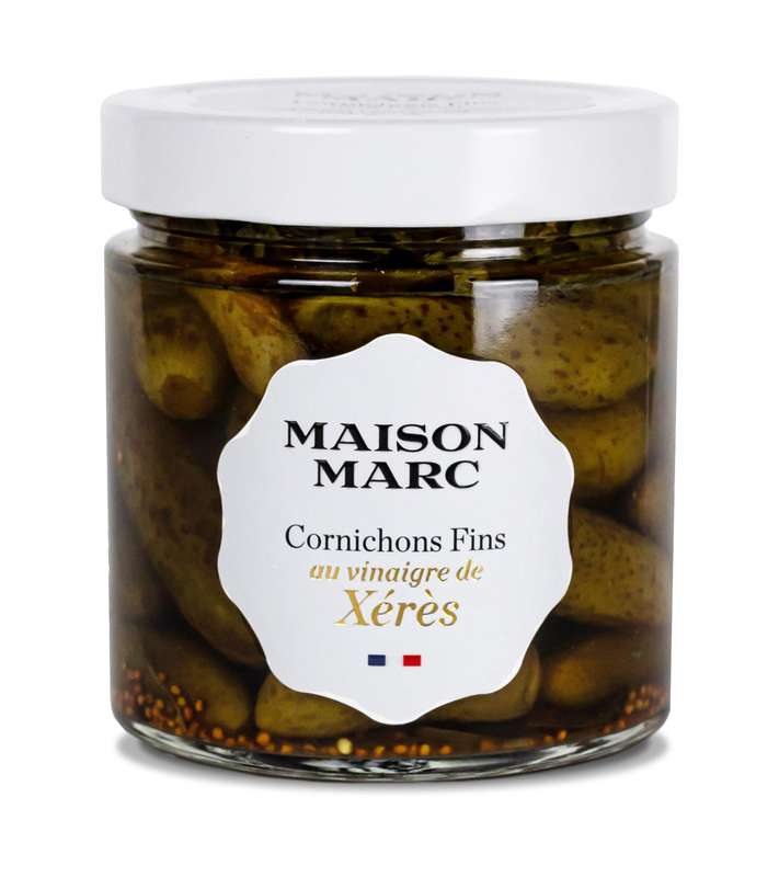 Cornichons fins au vinaigre de Xérès, Maison Marc (210 g) La Belle