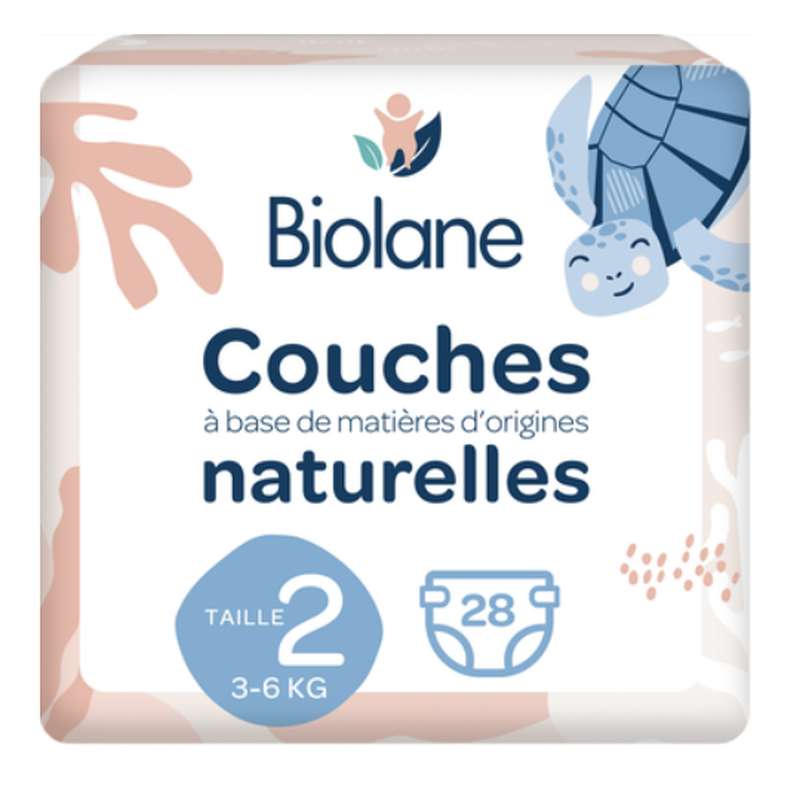 Couches éco responsable T2 / 3-6kg, Biolane (X28)