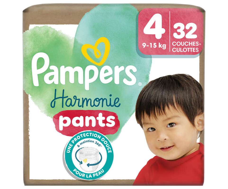Couches Harmonie T4 / 9-14 kg, Pampers (x 32)