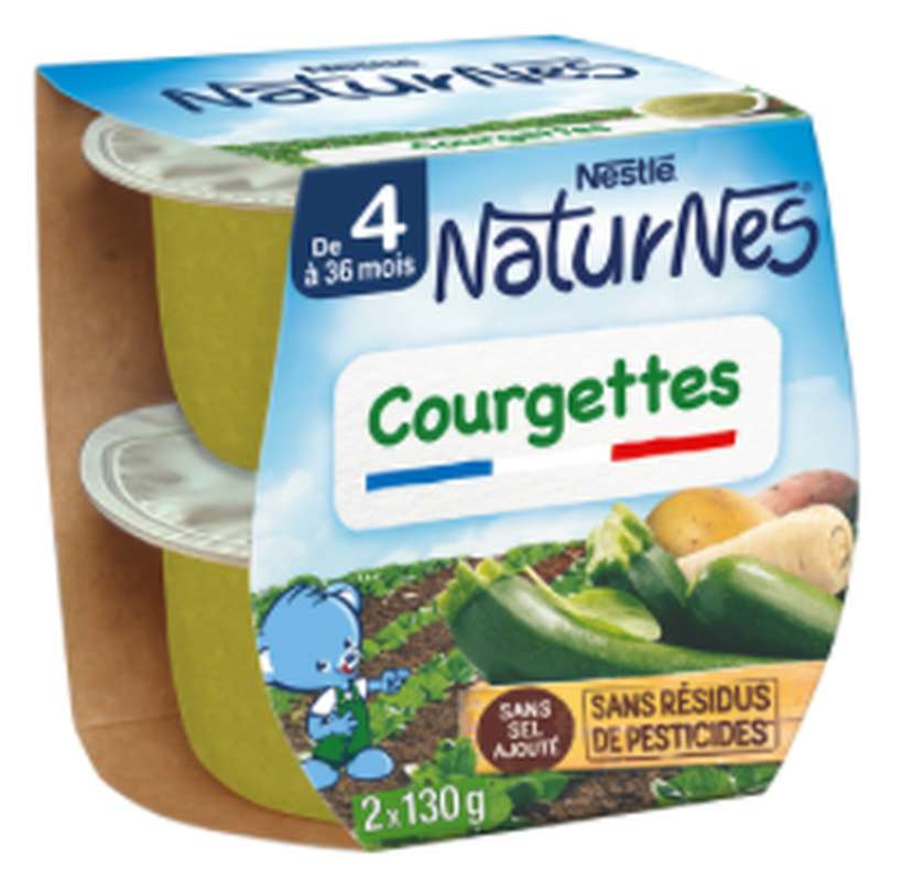 Courgettes - dès 4/6 mois, Naturnes Nestlé (2 x 130 g)