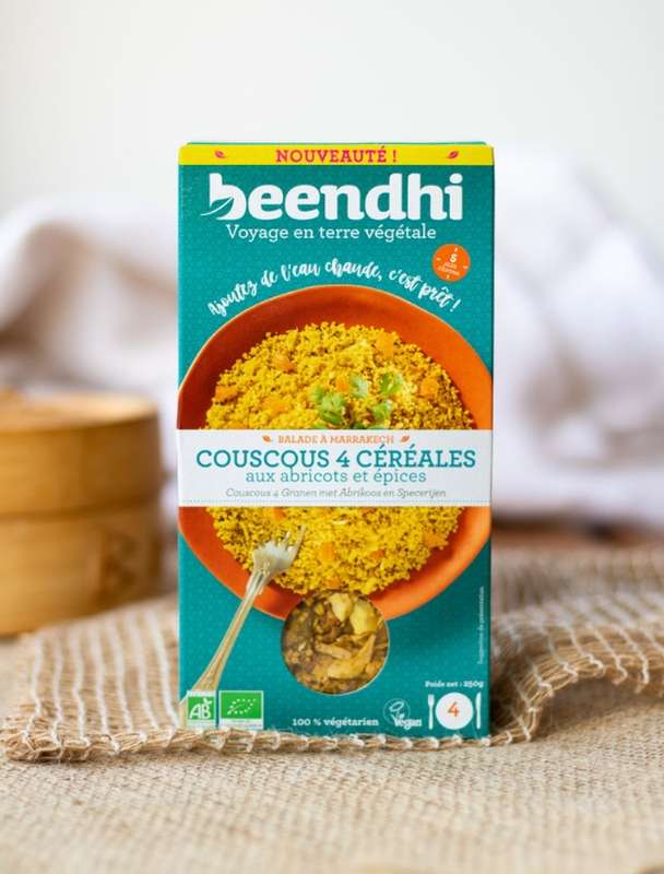Couscous 4 céréales aux abricots et épices BIO, Beendhi (250 g) La