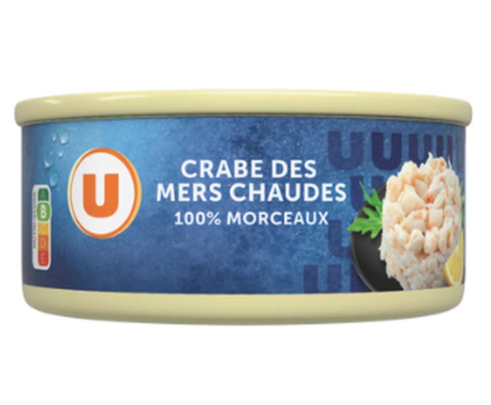 Crabe des mers chaudes 100% morceaux, U (105 g)
