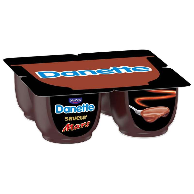 Crème dessert saveur Mars, Danette (4 x 115 g)