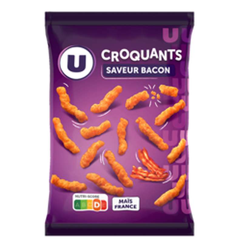 Croquants goût bacon, U (90 g)