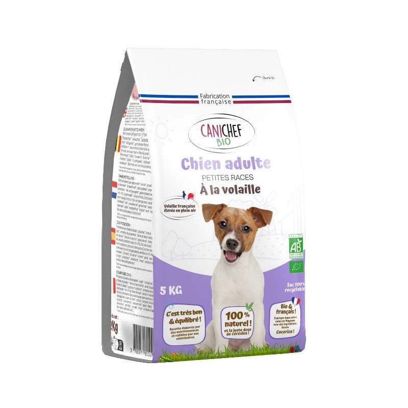 Croquette chien petite race BIO, Canichef (5 kg)