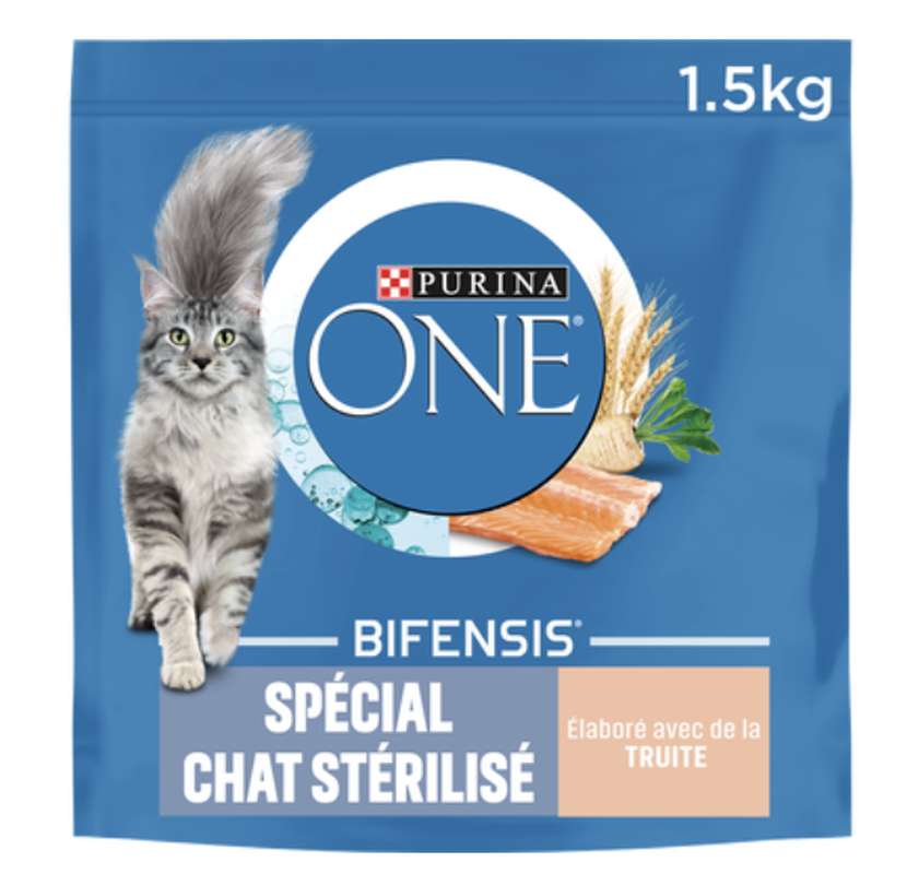 Croquettes pour chat stérilisé à la truite, Purina One (1,5 kg)