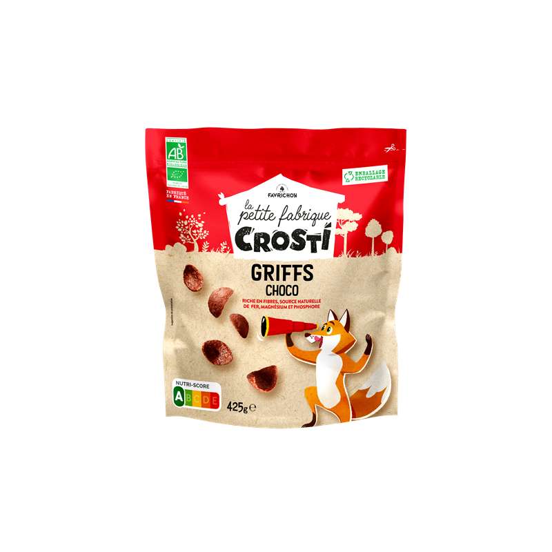 Crosti griffs choco BIO, Favrichon (425 g)