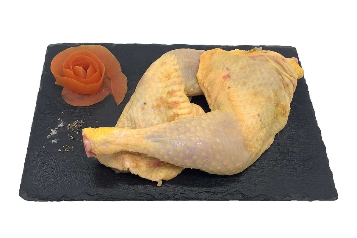 Cuisse de poulet fermier de l'Aveyron, ferme de Quintard pour Maison Conquet (x 2, de 650 à 700 g)